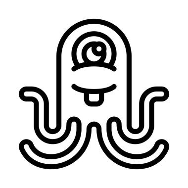 Beyaz arkaplanda canavar vektör çizimi 