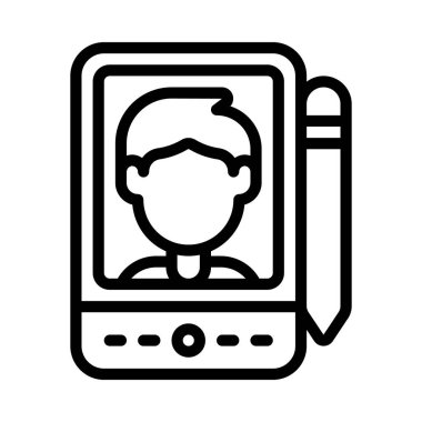 Karakter Tasarımı düz simge, vektör illüstrasyonu 