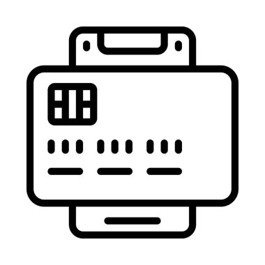 Mobil Ödeme simgesi, vektör illüstrasyonu basit tasarım