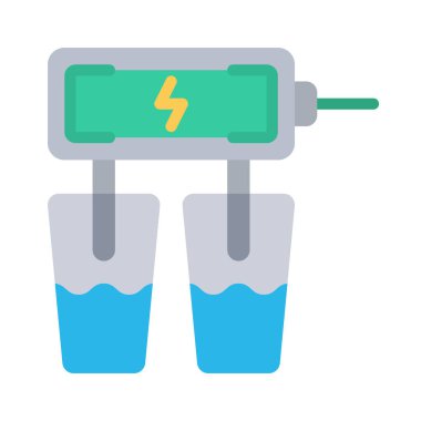 Water Electrolyser ağ ikonu vektör çizimi