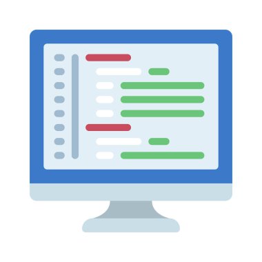 Programcı simgesi vektör illüstrasyon tasarımı