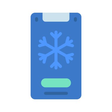 Mobil Isıtma Uygulaması simgesi, vektör illüstrasyonu basit tasarım