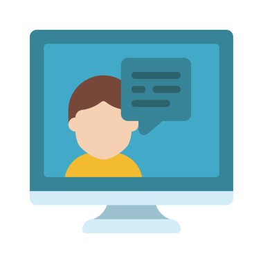 Bilgisayar Danışmanlık simgesi, vektör illüstrasyonu  