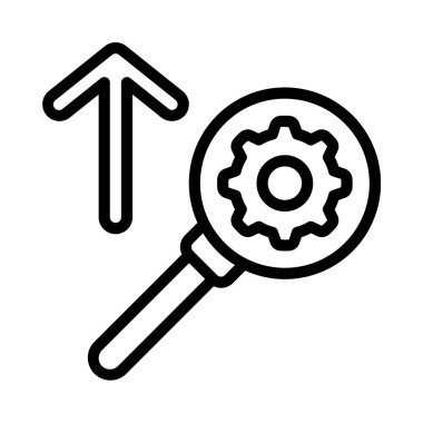 Arama motoru optimizasyon vektör çizimi. İKİ                             