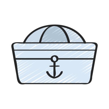 Sailor Hat düz simge, vektör illüstrasyon 