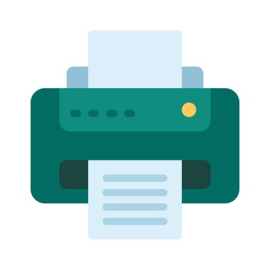 Yazıcı simgesi, basit web illüstrasyonu