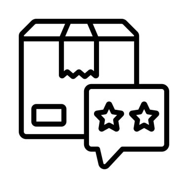 Ürün Parsel Gözden Geçirmesi düz sembol, vektör illüstrasyonu                        