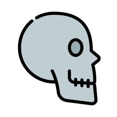 kafatası simgesi, vektör illüstrasyonu