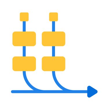 Kanban simgesi, vektör illüstrasyonu basit tasarım
