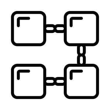 Engelleme zinciri vektör çizgisi simgesi tasarımı