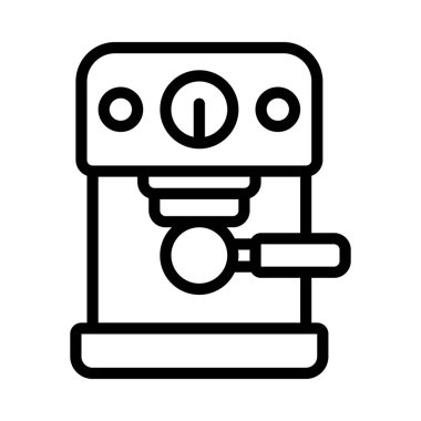 kahve makinesi, vektör illüstrasyonu basit tasarım 