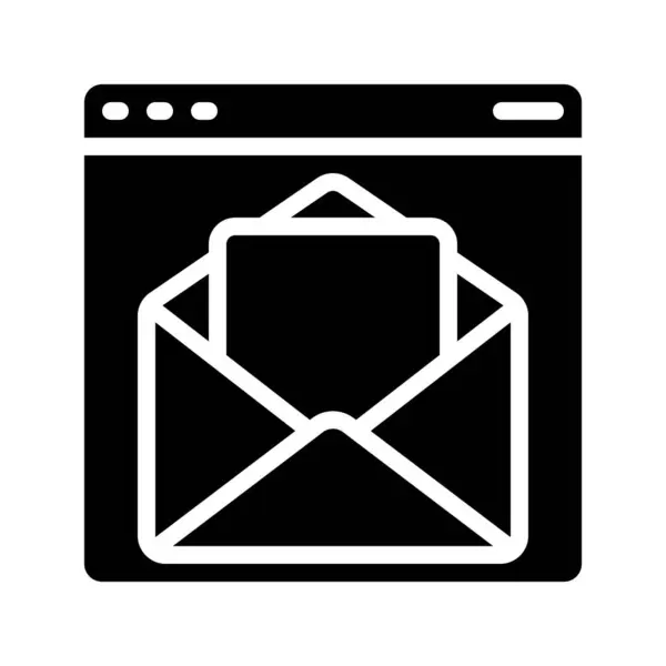 Web Email Ícone Ilustração Vetorial — Vetor de Stock