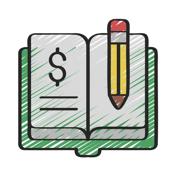 Ledger Book Icon Vector Illustration — Stock Vector