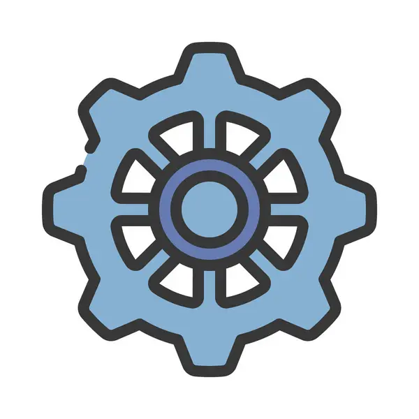 Cogwheel Vector Icon White Background — Stock Vector