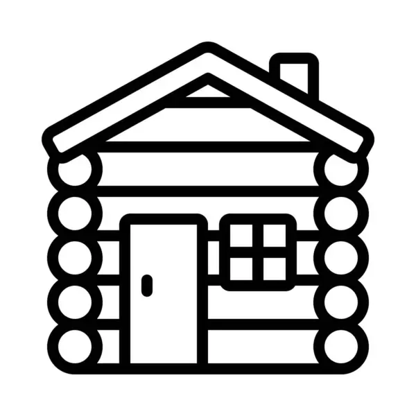 Blockhaus Symbol Vektorillustration — Stockvektor