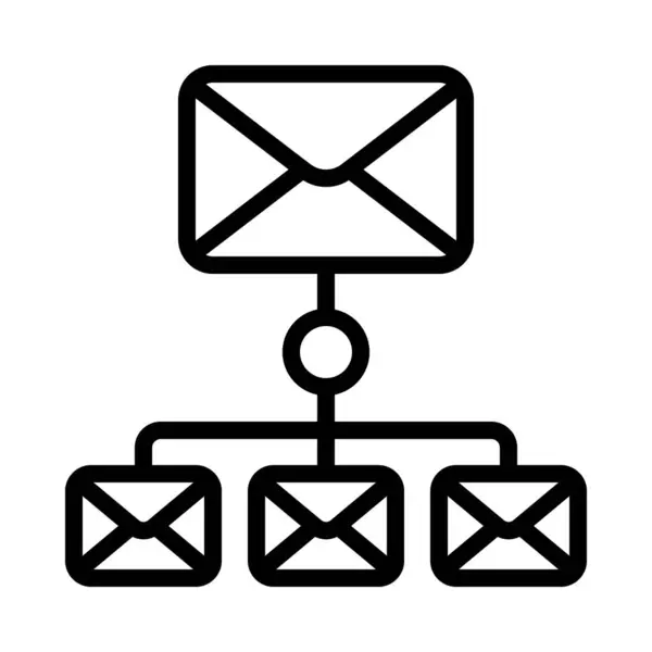 Email List Icon Illustrazione Vettoriale — Vettoriale Stock