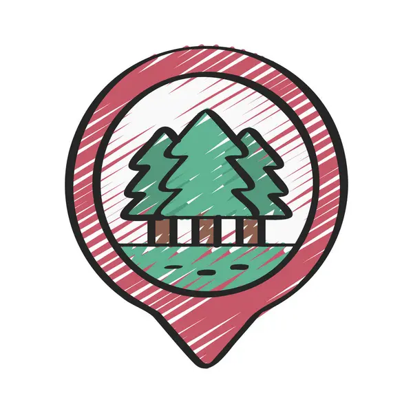 Forest icon, vector illustration simple design