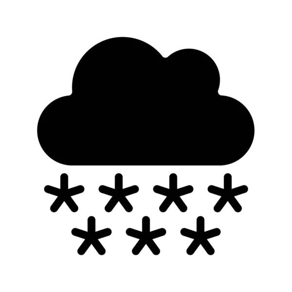Icona Nuvola Nevosa Illustrazione Vettoriale — Vettoriale Stock