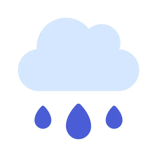 Raining Cloud Icon Vector Illustration — Stock Vector