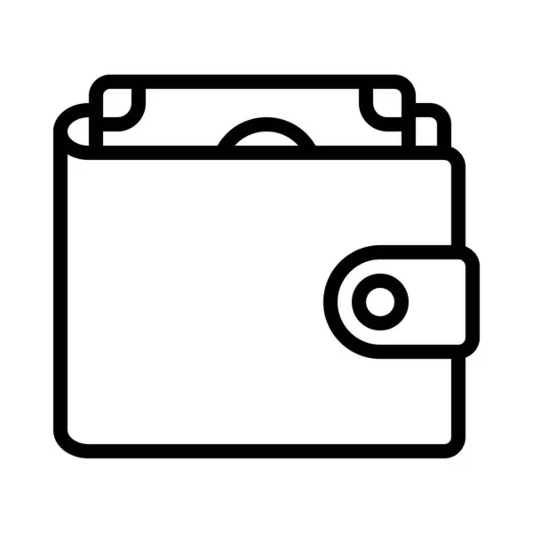 Portafoglio Digitale Con Disegno Illustrazione Vettoriale Denaro — Vettoriale Stock