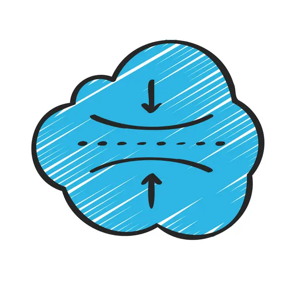 Cloud Elasticity Icon Vector Illustration — Stock Vector