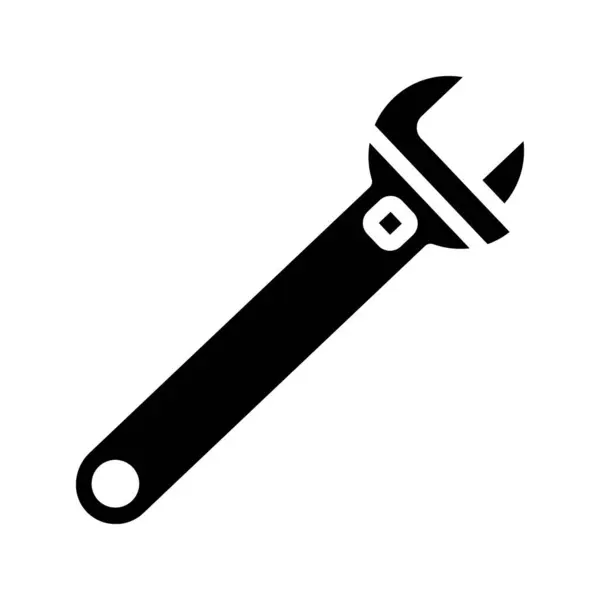 Spanner Tool Icon Flat Style — Stock Vector