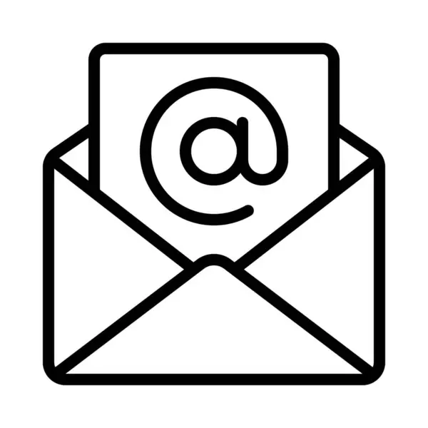 Email Symbol Isolated Icon White Background — Stock vektor