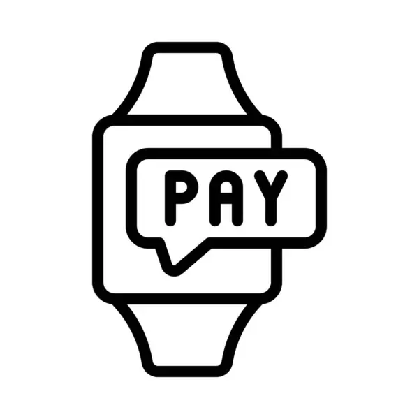 Smart Watch Payment Icon Vector Illustration Background — Stock Vector