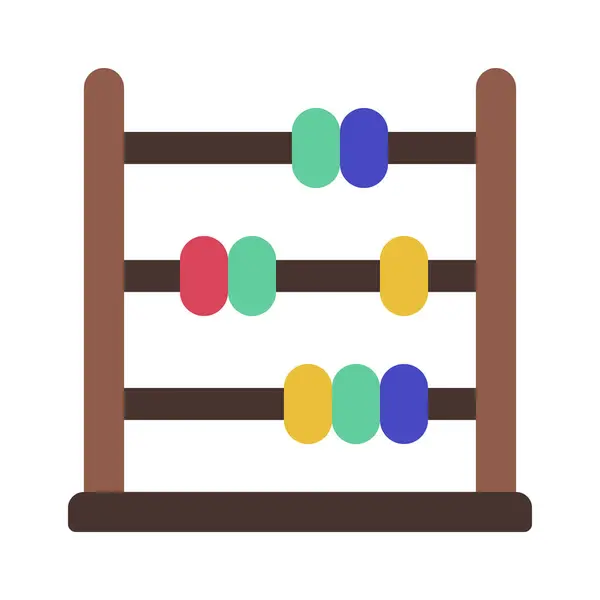 Vector Illustration Abacus Icon White Background — Stock Vector