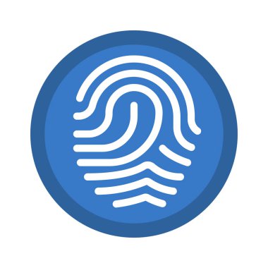 Biyometrik koruma simgesi vektör çizimi