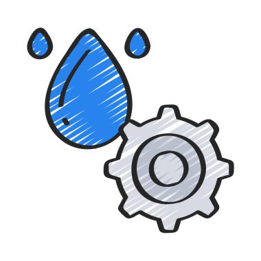 su damlası simgesi, vektör illüstrasyonu basit tasarım