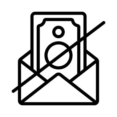 Maaş kontrolü web simgesi vektör çizimi yok