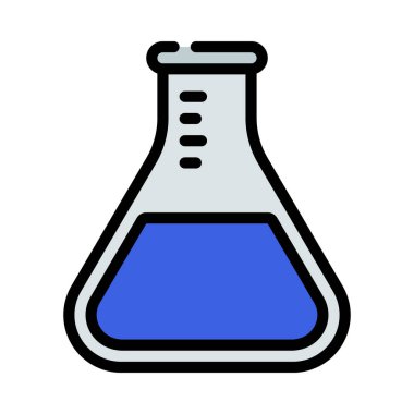 Bilim Matarası Web simgesi, vektör illüstrasyonu         