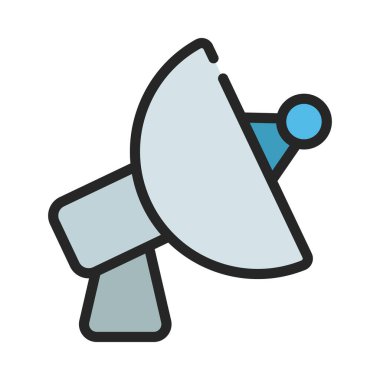 uydu anten simgesi, vektör illüstrasyonu 