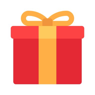 Beyaz arkaplanda hediye sembolü izole edildi