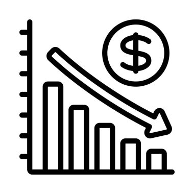 Mali Kayıp Çizelgesi simgesi, vektör 