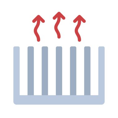 Isı Sink simgesi, vektör illüstrasyonu basit tasarım