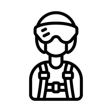 Pilot web simgesi vektör illüstrasyonu