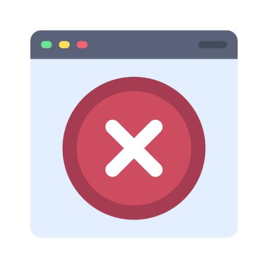 Simge ve vektör illüstrasyonunu sil basit tasarım
