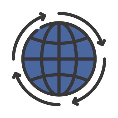 Küresel ikon vektör illüstrasyon tasarımı