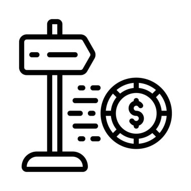 Doğrudan Ödeme simgesi, vektör illüstrasyonu basit tasarım