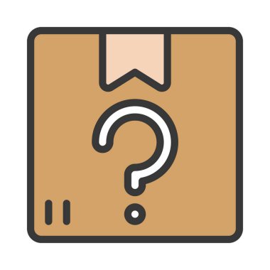 Gizem Kutusu Bırakma simgesi, vektör illüstrasyonu basit tasarım