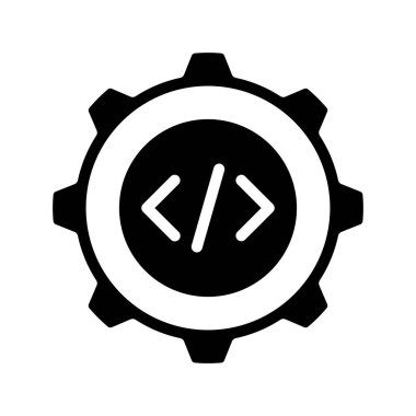 Kod Yönetimi kabartma vektör tasarım simgesi       