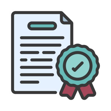 Belge Ödülü simgesi, vektör illüstrasyonu 