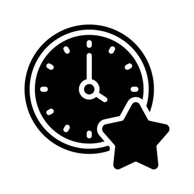 zaman yönetimi ve zaman kavramı simgesi, vektör illüstrasyonu basit tasarım