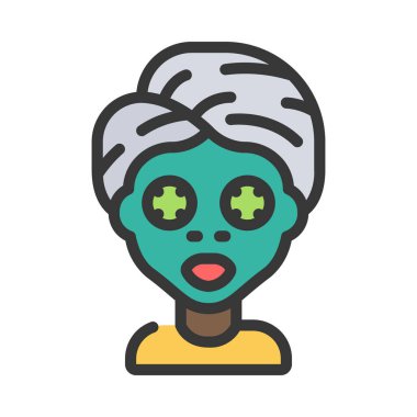 yüz maskesi web simgesi vektör çizimi