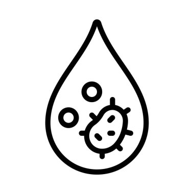 Water Borne Hastalığı simgesi, vektör illüstrasyonu basit tasarım