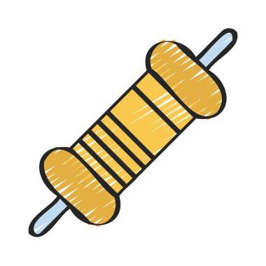 Direnç simgesi, vektör illüstrasyonu basit tasarım