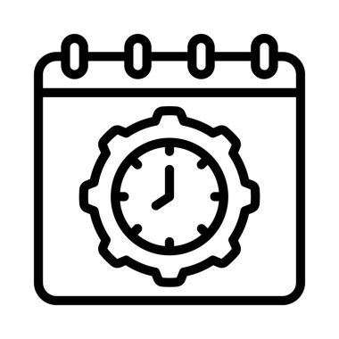 zaman yönetimi simgesini beyaz arka plan üzerinde