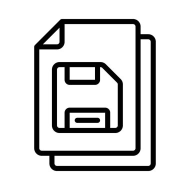 Belge simgesini, vektör resimlemesini kaydet 